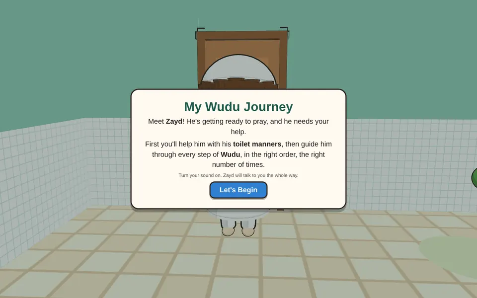 My Wudu Journey game screen