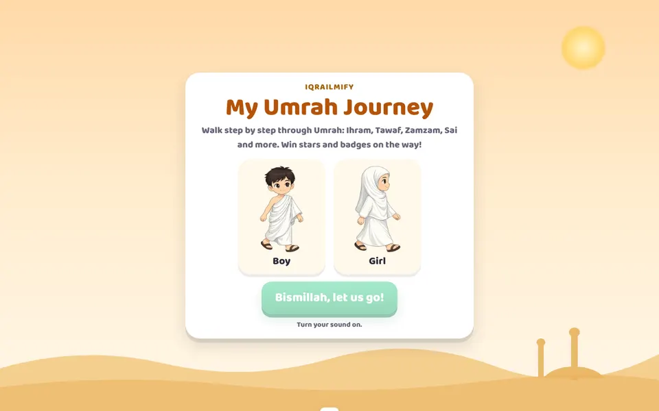 My Umrah Journey game screen