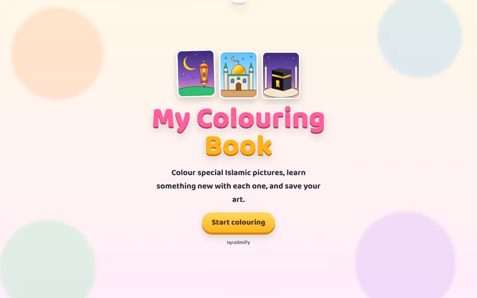 My Colouring Book game screen